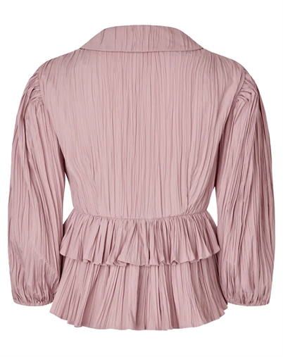 Balloon Sleeve Tie Bluse - Pink Nectar - Stine Goya 